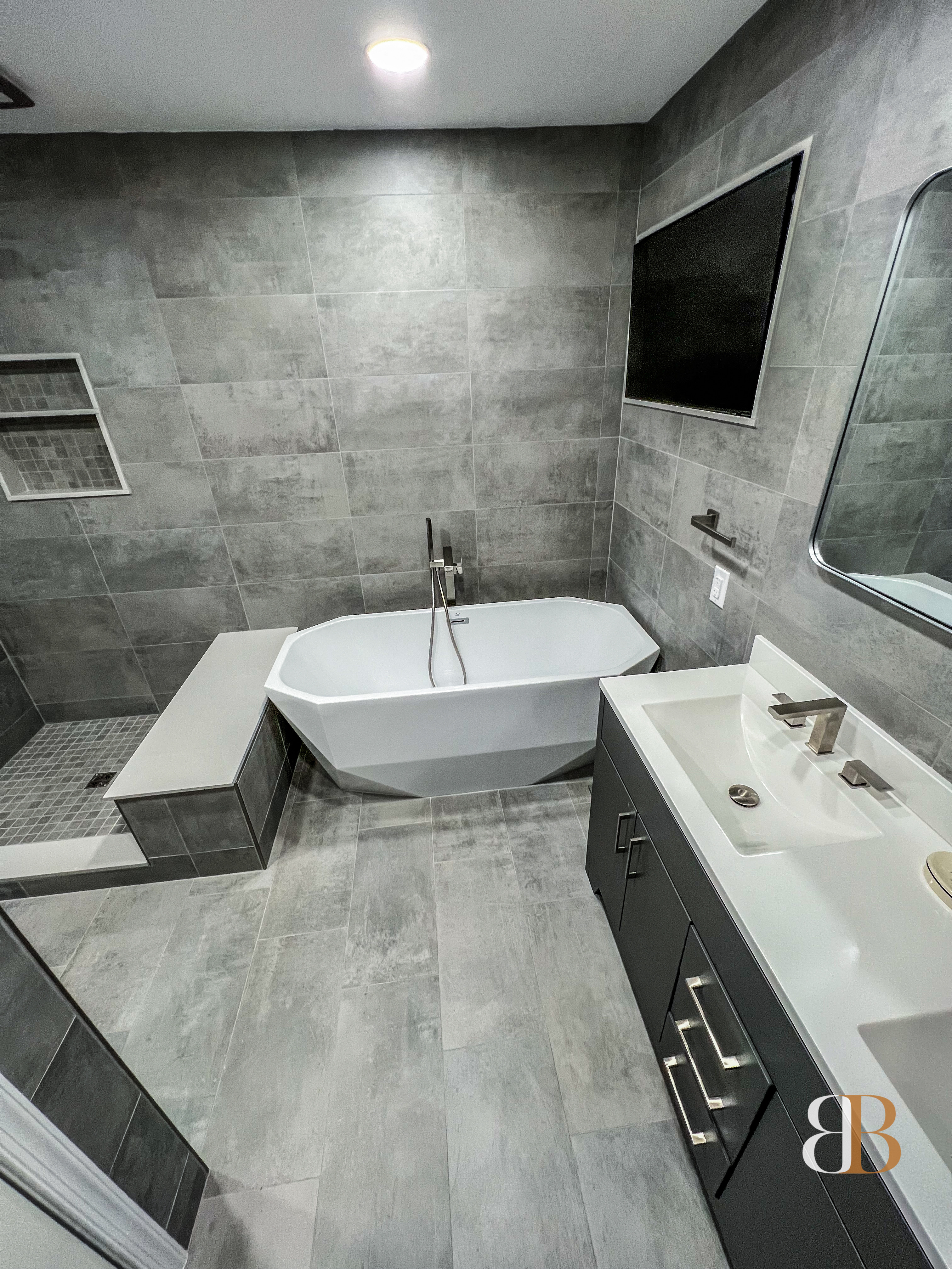 Modern bathroom remodel in Doylestown by B&B Associates Creations — photo 7